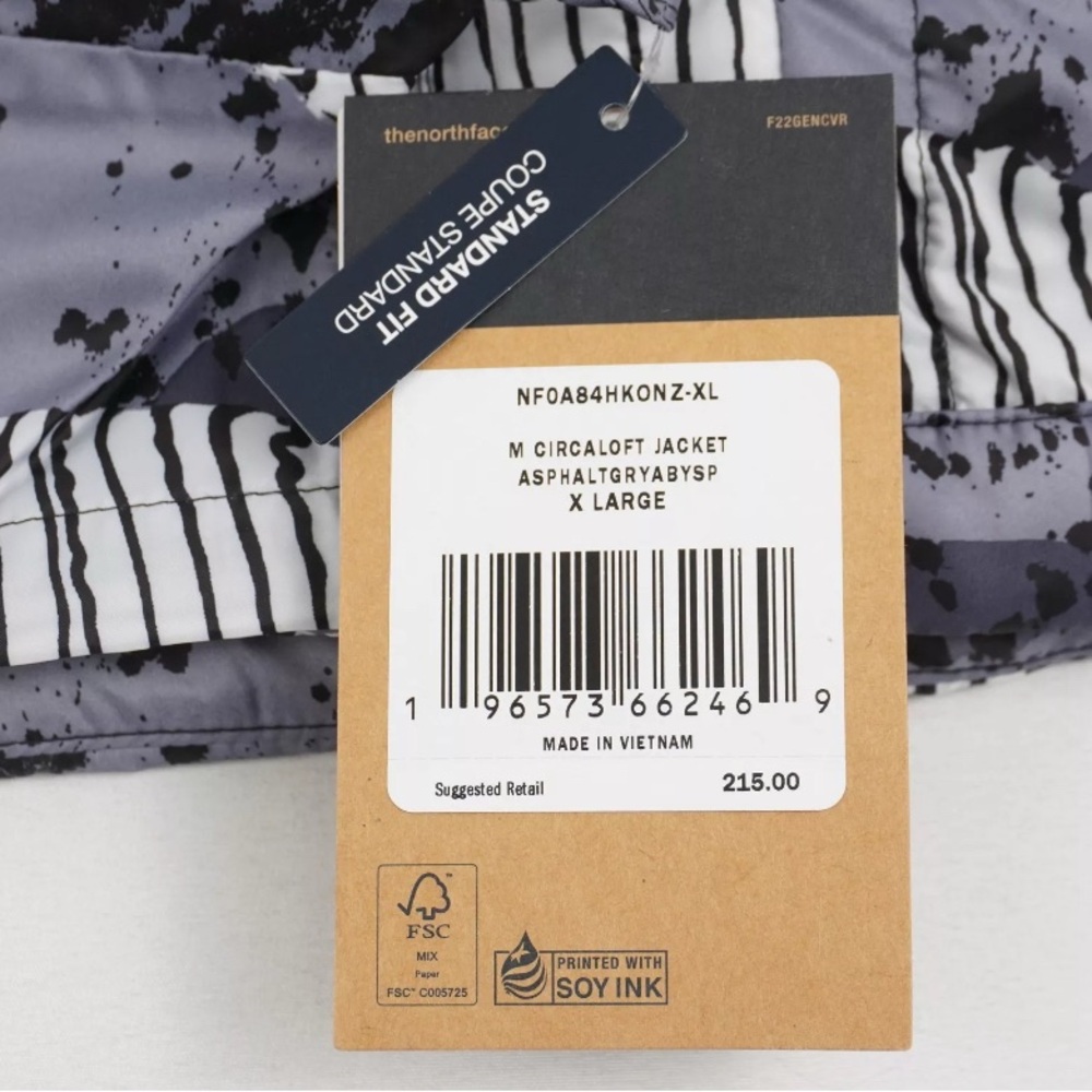 LAST ONE NWT [The North Face] Circaloft Jacket Asphalt Grey Abstract Yosemite XL - Picture 12 of 15